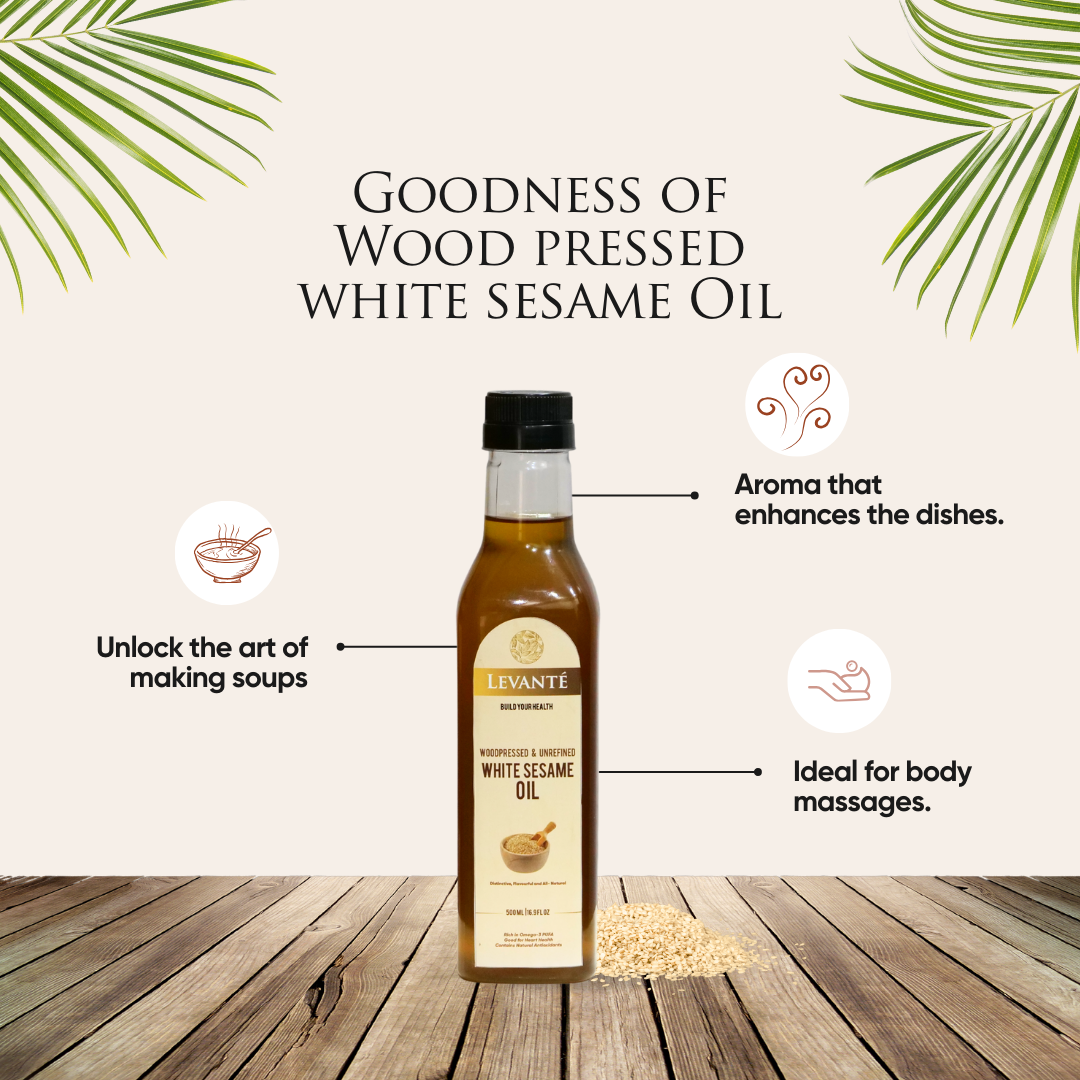 Levanté Wood Pressed White Sesame Oil