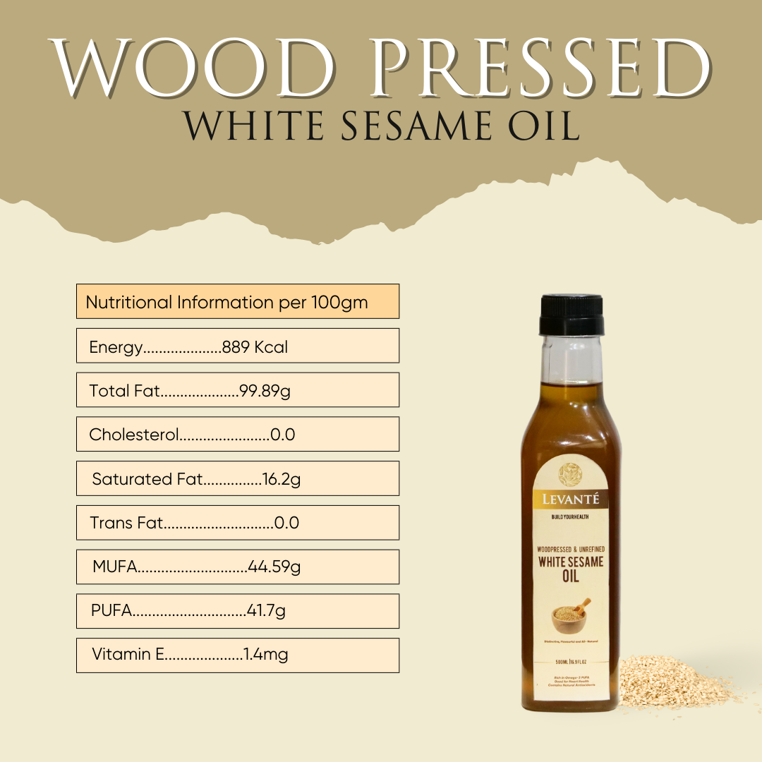 Levanté Wood Pressed White Sesame Oil