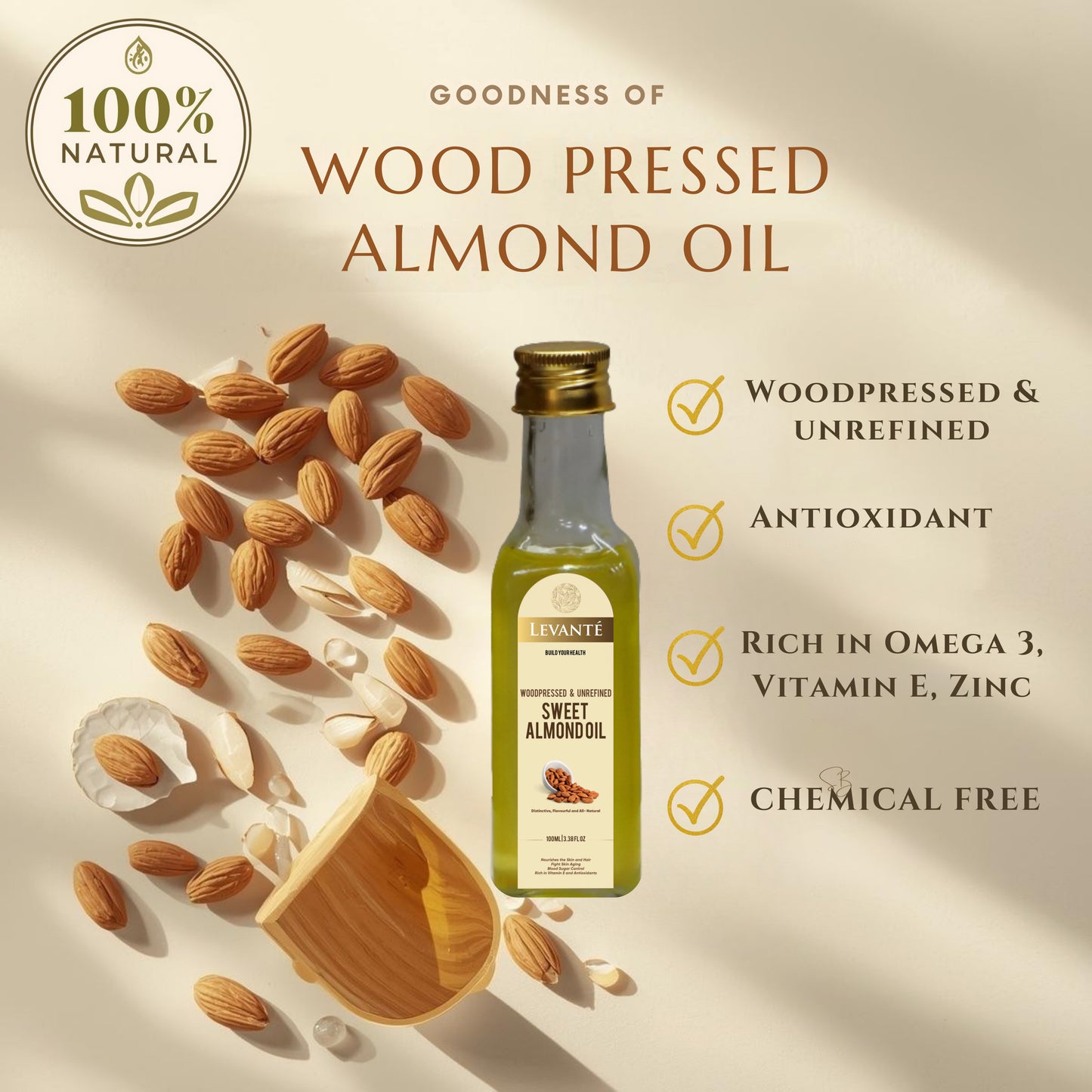 Wood Pressed Almond Oil